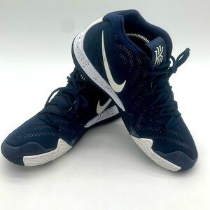 Nike Kyrie 4 TB Basketball Shoes Midnight Navy & White Mens Size 10 AV2296-402